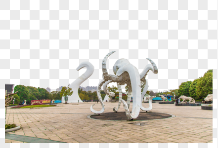 南昌动物园章鱼雕塑图片