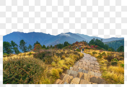 尼泊尔徒步道路高清图片