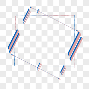 手绘简约不规则几何边框图片