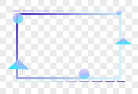 几何线条简约渐变边框图片