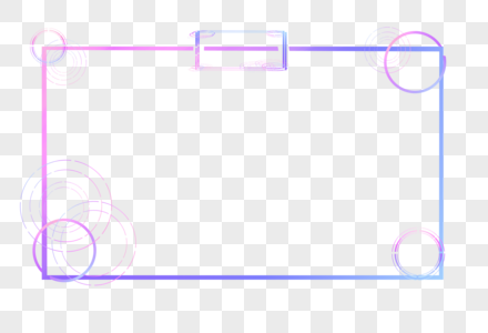 手绘几何渐变边框图片