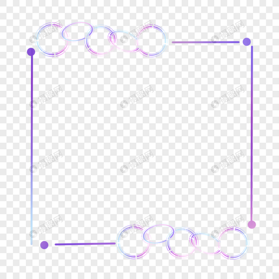 圆形线条组合简约渐变边框图片