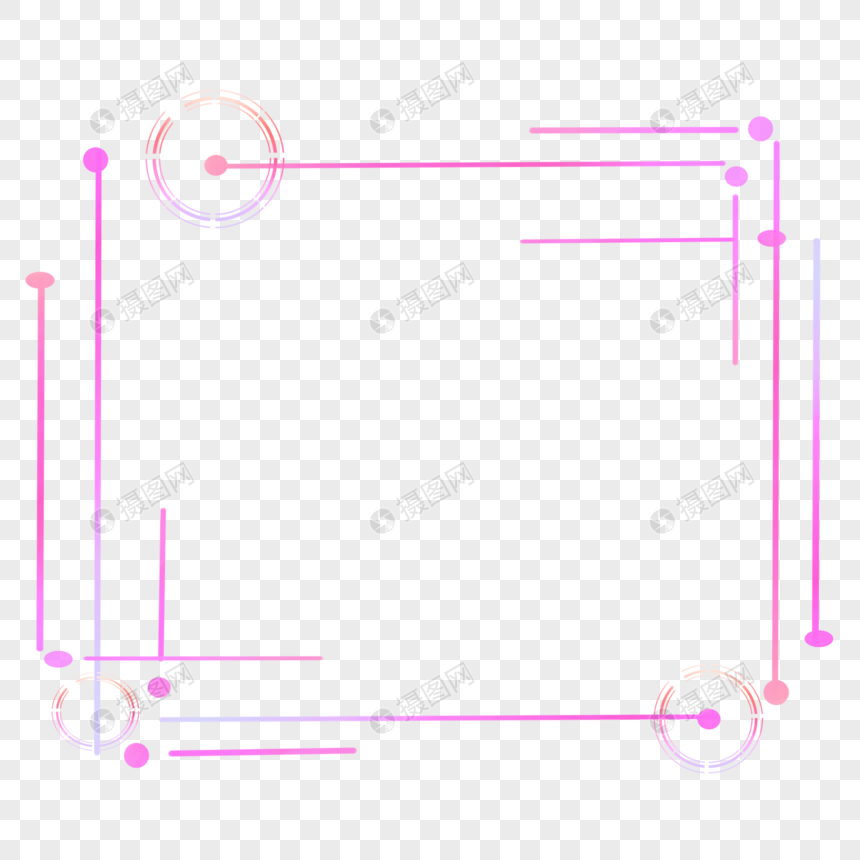 粉色渐变线条边框图片