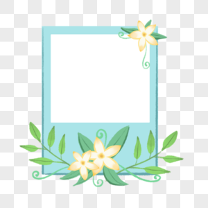 清新植物花卉装饰边框图片