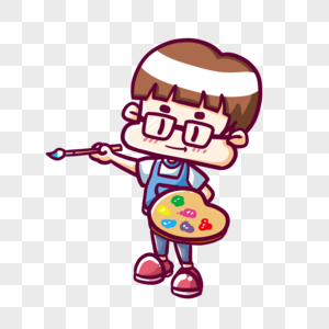 卡通颜料元素素材