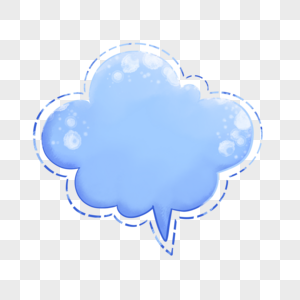 梦幻气泡云朵边框对话框图片