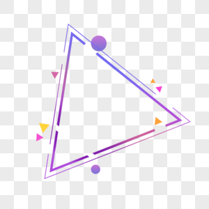 三角形几何图形渐变边框图片
