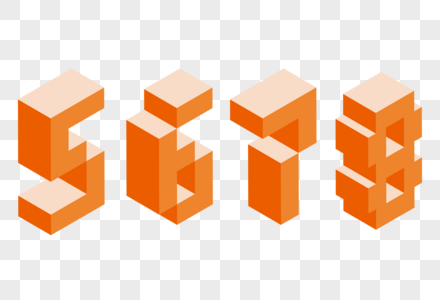 数字5-8像素2.5d字图片