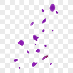 紫色漂浮花瓣高清图片
