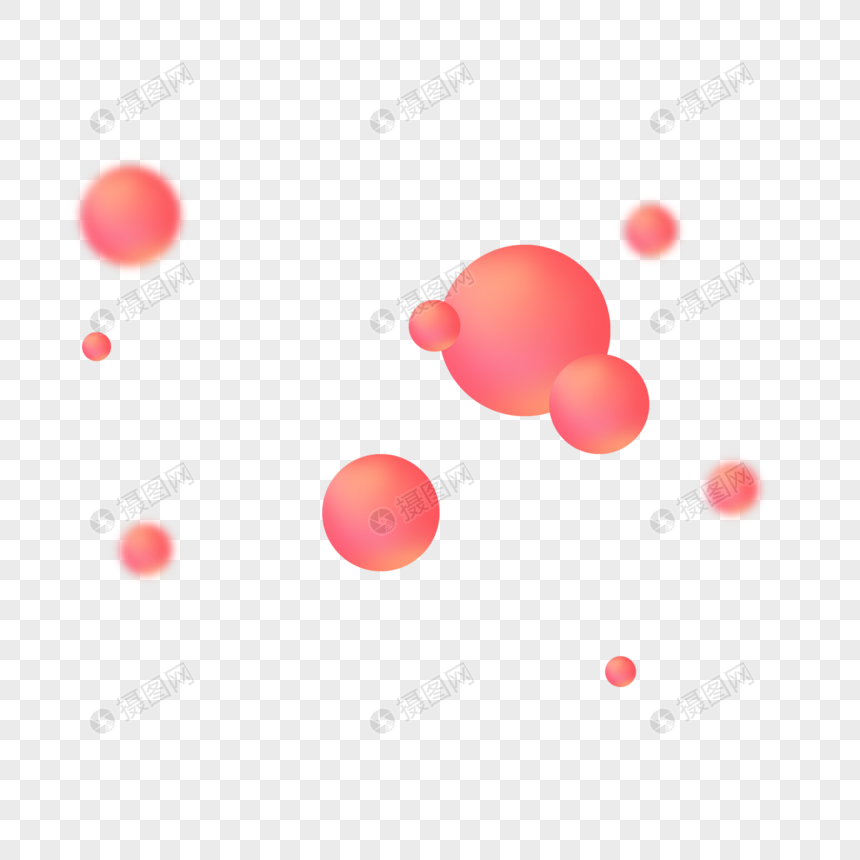 红色几何球体图片