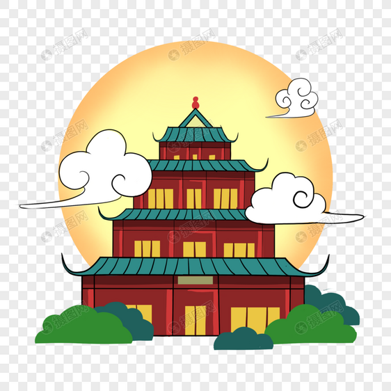 中秋节月宫古风建筑图片