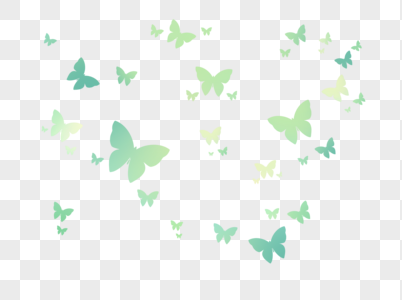 一群小蝴蝶绿色蝴蝶高清图片