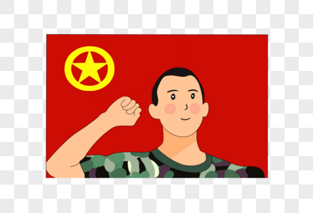 宣誓的战士图片素材