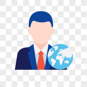 潮男生素材地理老师图标免抠矢量插画素材素材