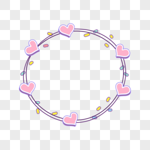 手绘桃心元素素材