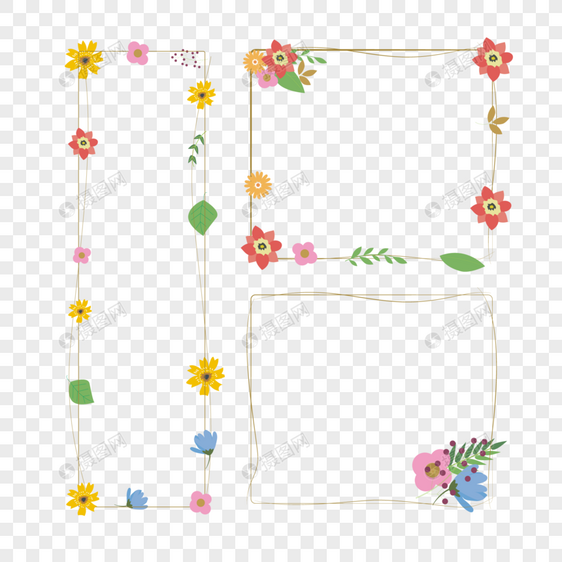 鲜花藤蔓边框图片