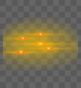 橙色星点光效效果元素图片