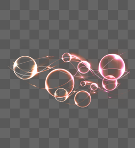 粉红泡泡系列漂浮元素高清图片