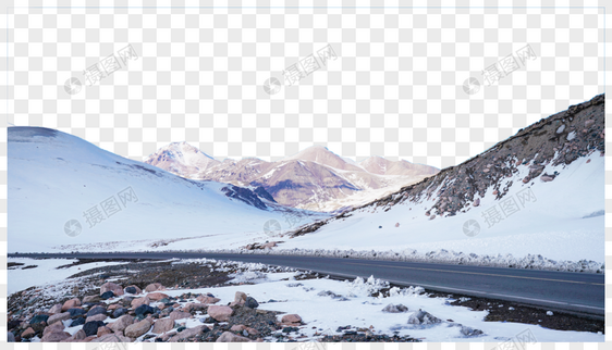 新疆雪山风光图片