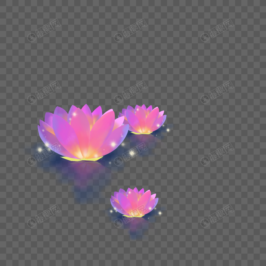 莲花灯元素素材下载 正版素材 摄图网