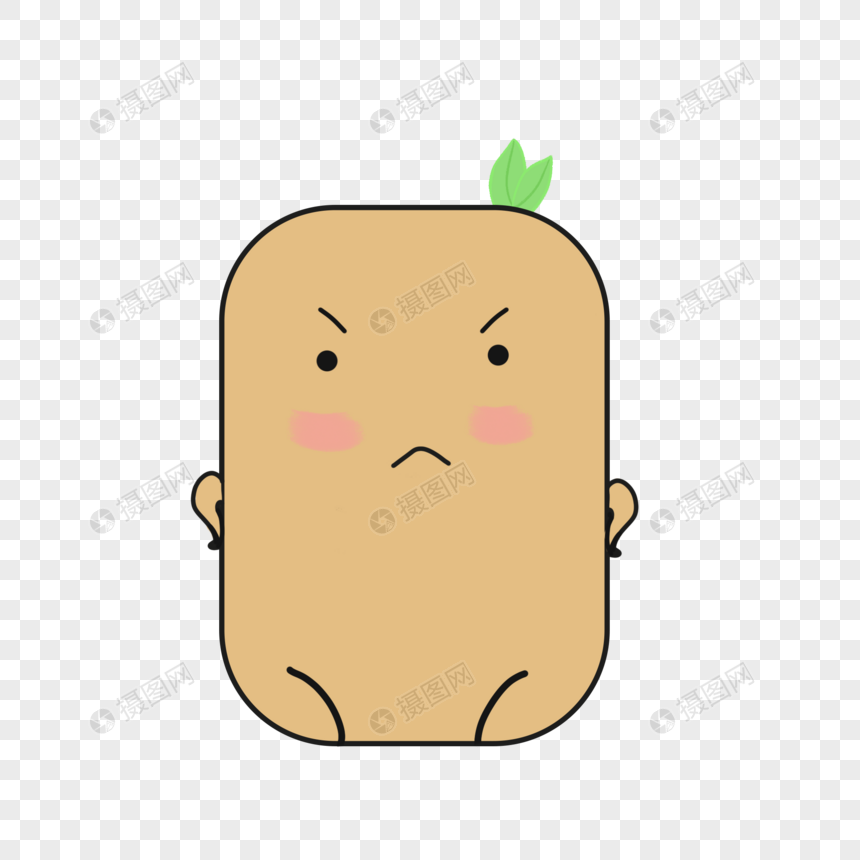 土豆君生气表情包图片