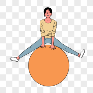 瑜伽球上图片