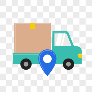 货车运输工具图标免抠矢量插画素材图片