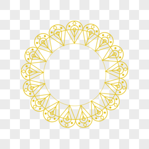金色圆环装饰图片