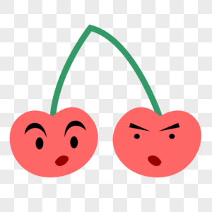 樱桃创意樱桃表情素材