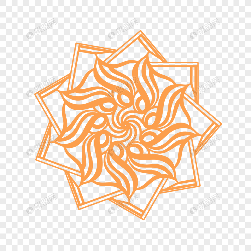 对称旋转花纹