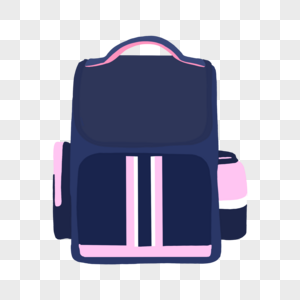 粉蓝色书包背包 水杯高清图片