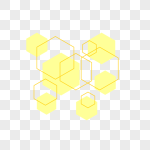黄色几何形状图片