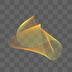 黄色几何曲线图片