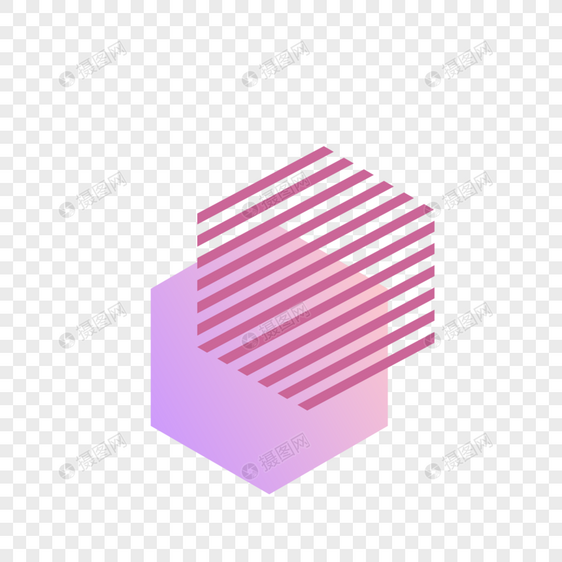 紫色几何形状图片
