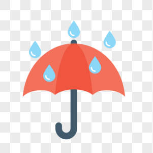 下雨天雨伞图标免抠矢量插画素材图片