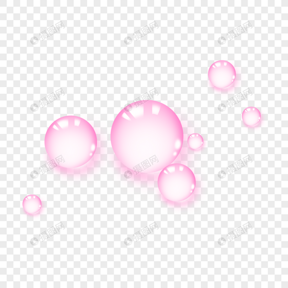 粉红色圆形泡泡图片