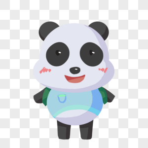 熊猫上学熊猫读书高清图片
