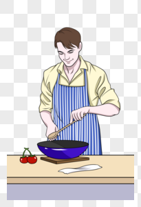 家庭煮夫会做饭的好男人图片