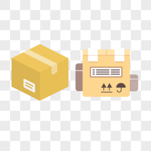 货品箱子图标免抠矢量插画素材图片