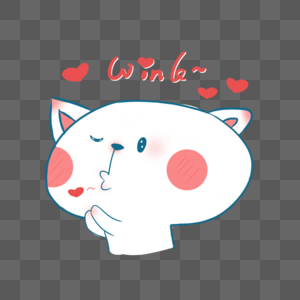 猫咪wink表情包图片素材