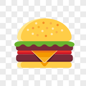 食物汉堡包图标免抠矢量插画素材图片