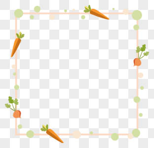 蔬菜卡通蔬果边框背景元素图片