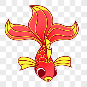 金鱼卡通元素