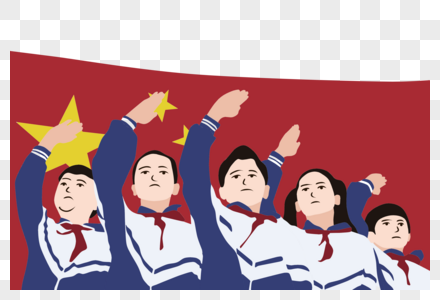 敬礼的孩子图片