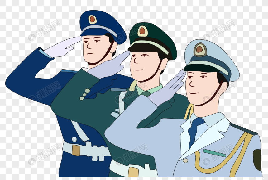 敬礼元素素材下载-正版素材401499762-摄图网