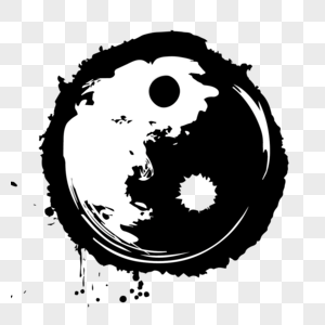 水墨画太极图片