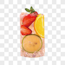 夏日草莓水果饮料图片