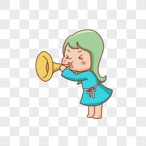 小女孩在派对吹喇叭高清图片小女孩在生日派对吹喇叭高清图片吹喇叭庆