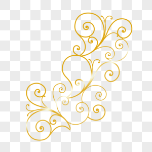 金色花纹金属花纹装饰高清图片