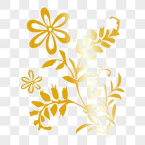 金色植物样式花纹图片
